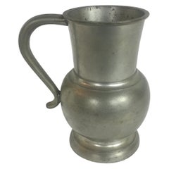 French Pewter Flagon or Tankard Stamped, 20th Century