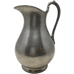 French Pewter Pitcher, 19th Century