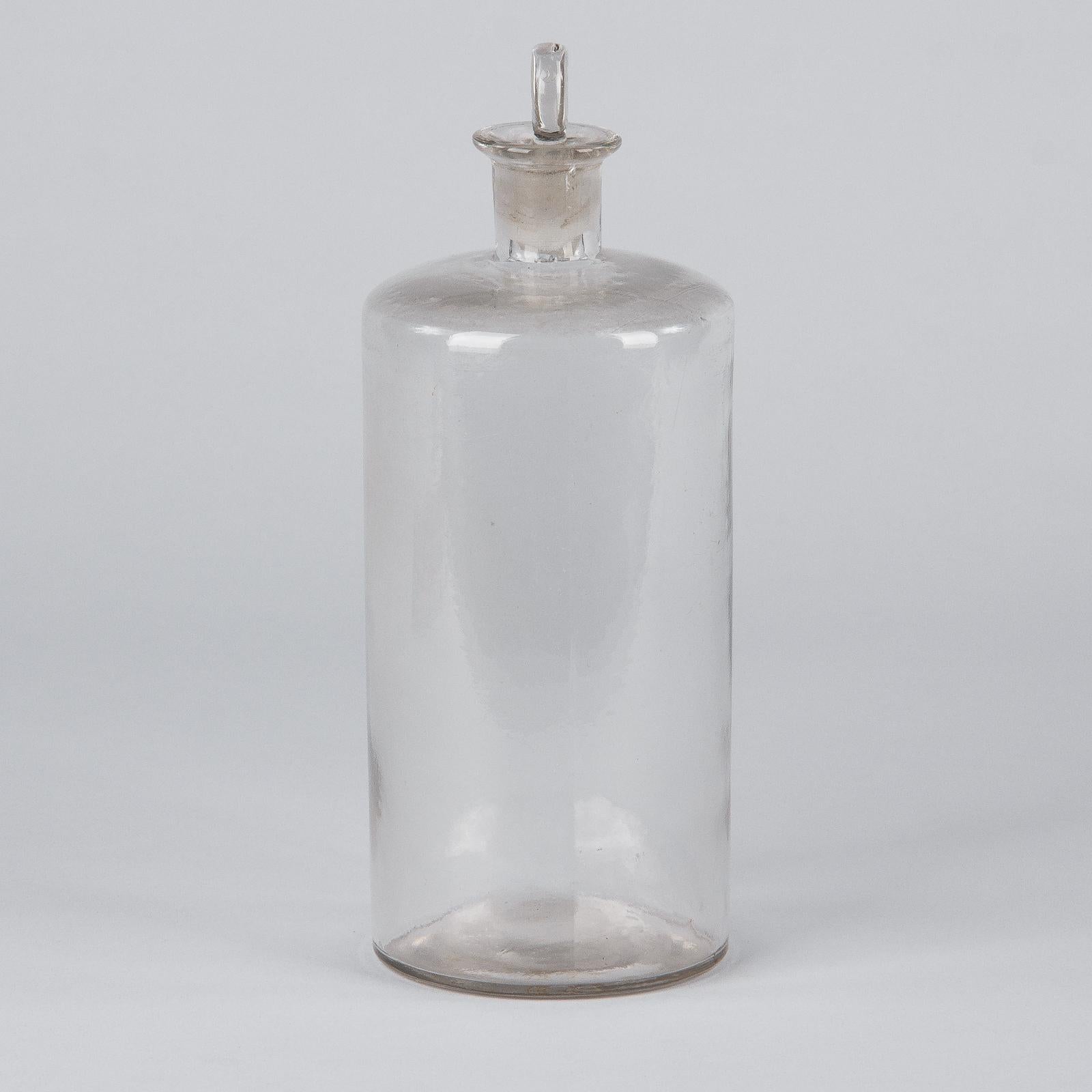 French Pharmacy Glass Jar, Early 1900s For Sale 6