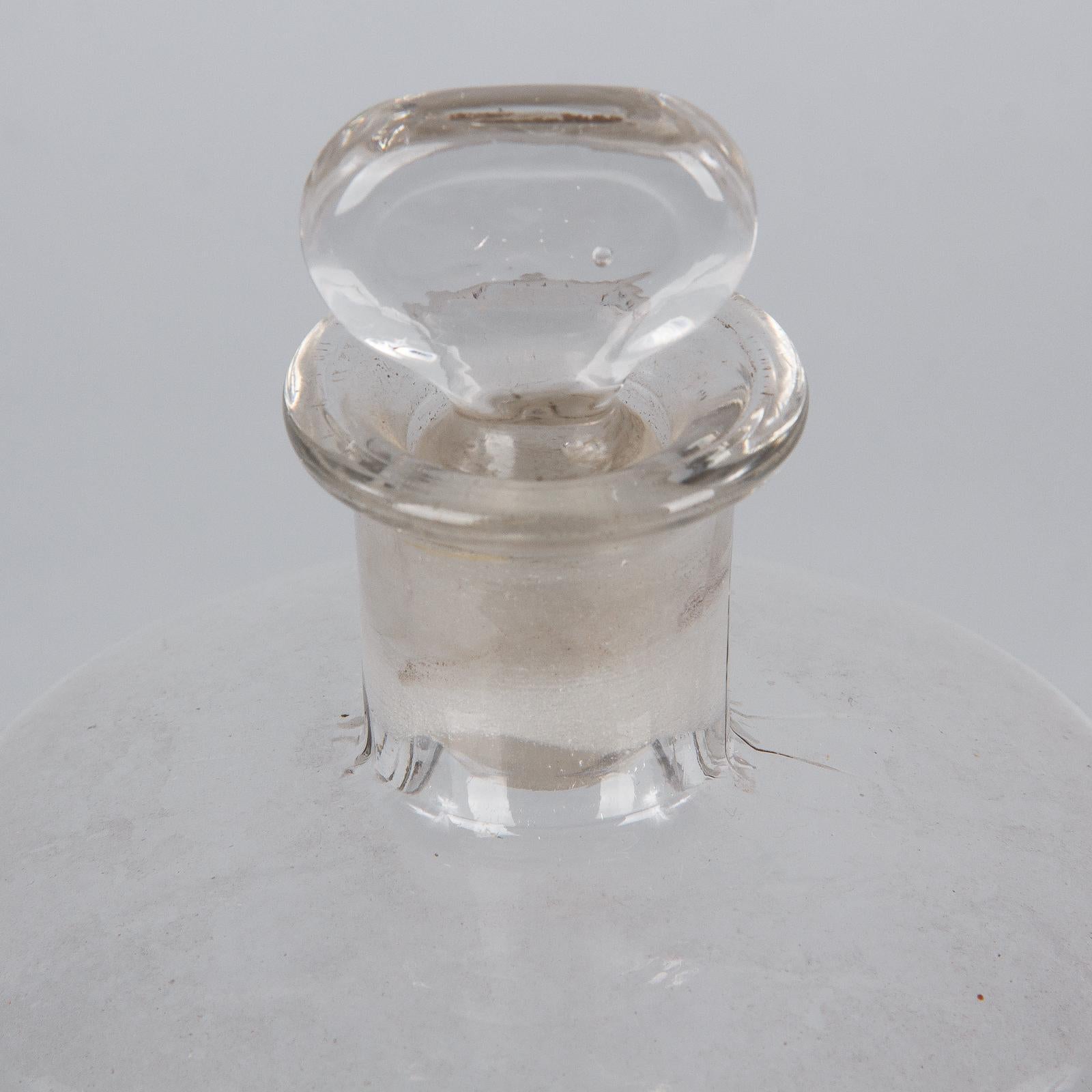 French Pharmacy Glass Jar, Early 1900s In Good Condition For Sale In Austin, TX