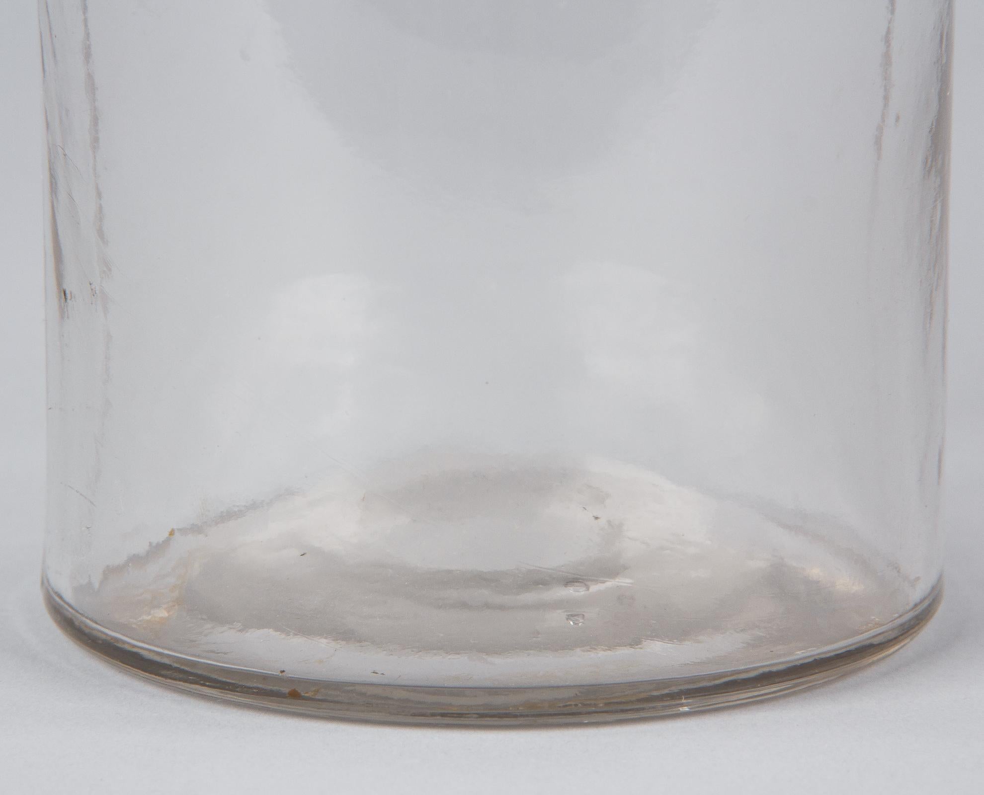 20th Century French Pharmacy Glass Jar, Early 1900s For Sale