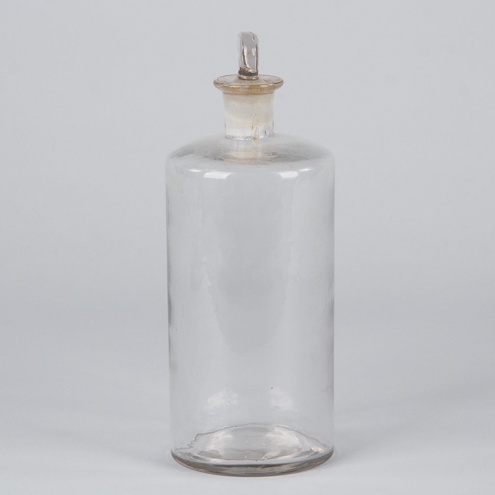 French Pharmacy Glass Jar, Early 1900s 3