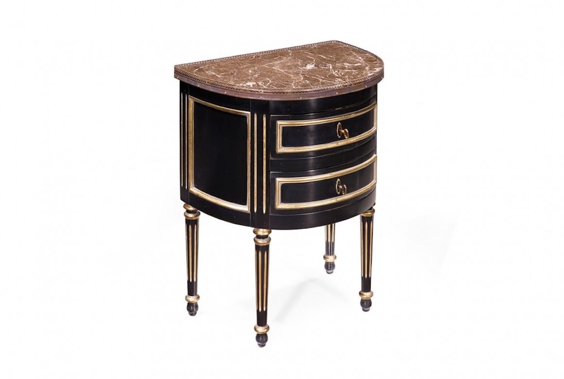 French Picard Louis XVI Bouillotte Bedside Table, 20th Century In Excellent Condition For Sale In London, GB