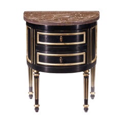 French Picard Louis XVI Bouillotte Bedside Table, 20th Century
