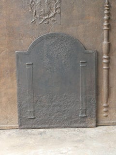 Plaque de cheminée / dosseret français "Piliers de la liberté", 18e - 19e C.