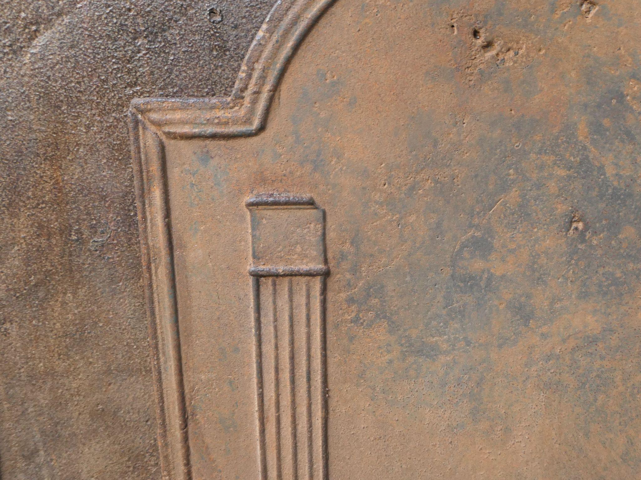 19th Century French 'Pillars of Freedom' Fireback / Backsplash, 18th - 19th C For Sale