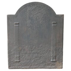 Plaque de cheminée / dosseret français "Piliers de la liberté", 18e - 19e C.