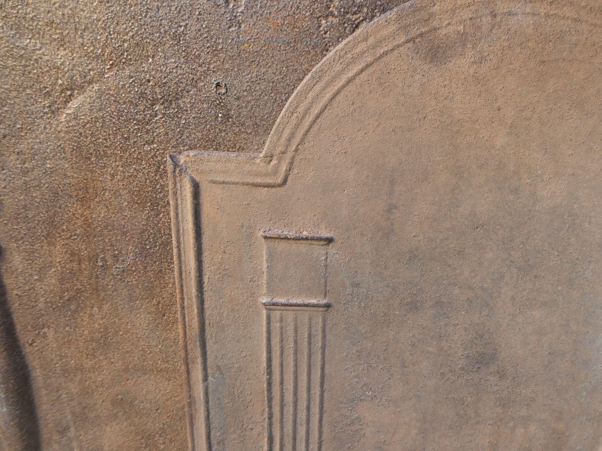 French 'Pillars of Freedom' Fireback / Backsplash, 18th - 19th C., Neoclassical For Sale 4