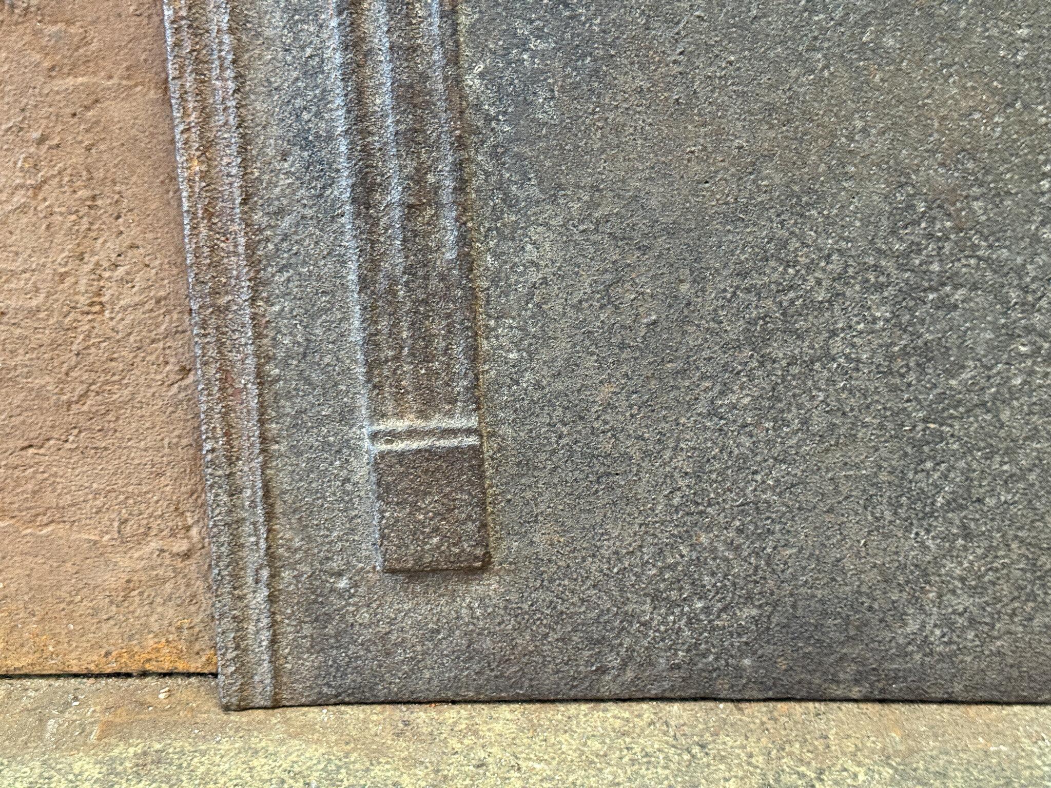 French 'Pillars of Freedom' Fireback / Backsplash, 18th - 19th C., Neoclassical For Sale 4