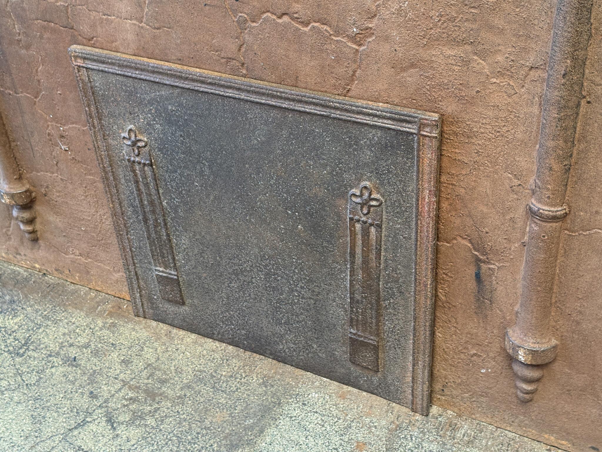 Cast French 'Pillars of Freedom' Fireback / Backsplash, 18th - 19th C., Neoclassical For Sale