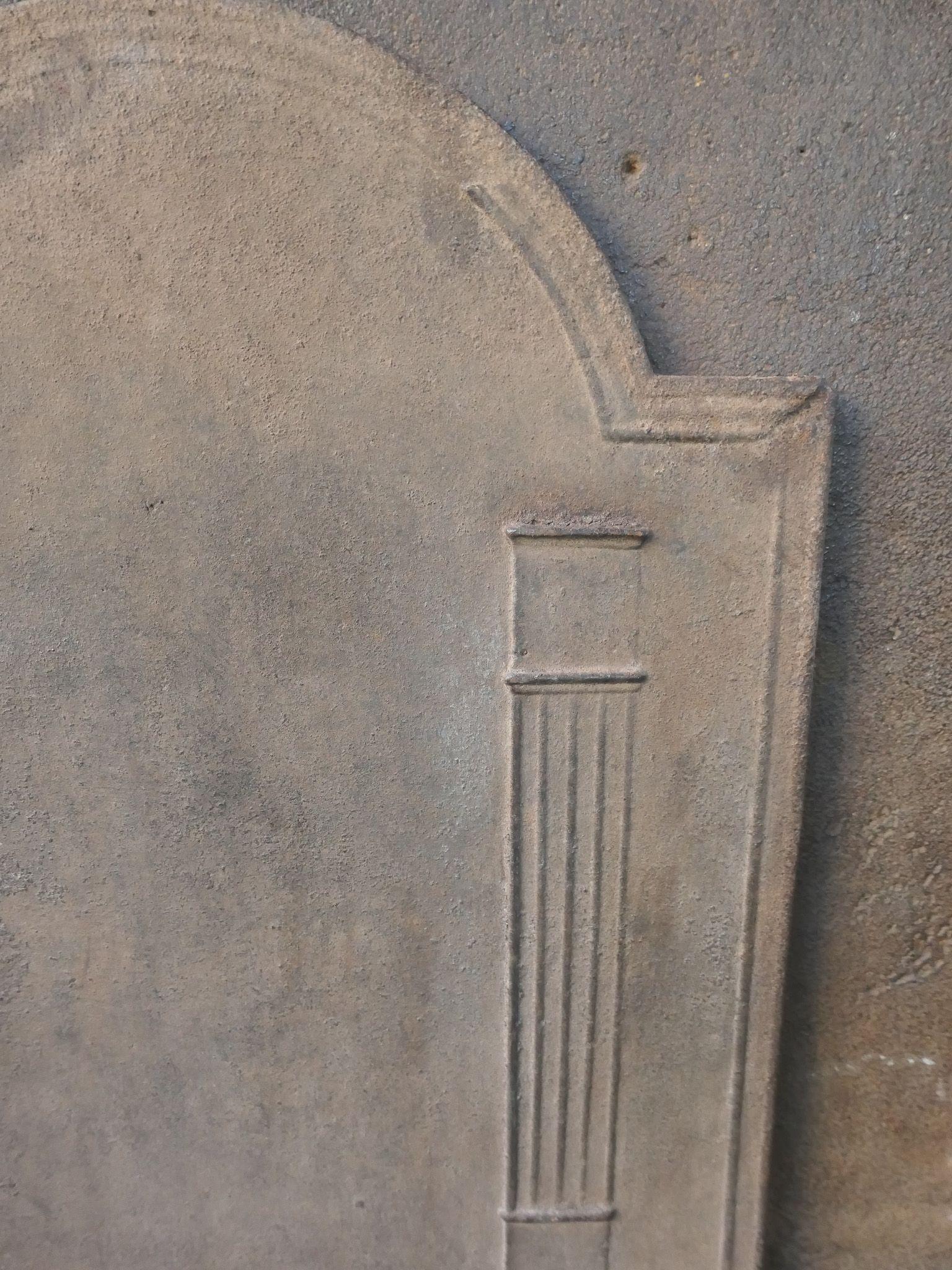 French 'Pillars of Freedom' Fireback / Backsplash, 18th - 19th C., Neoclassical For Sale 1