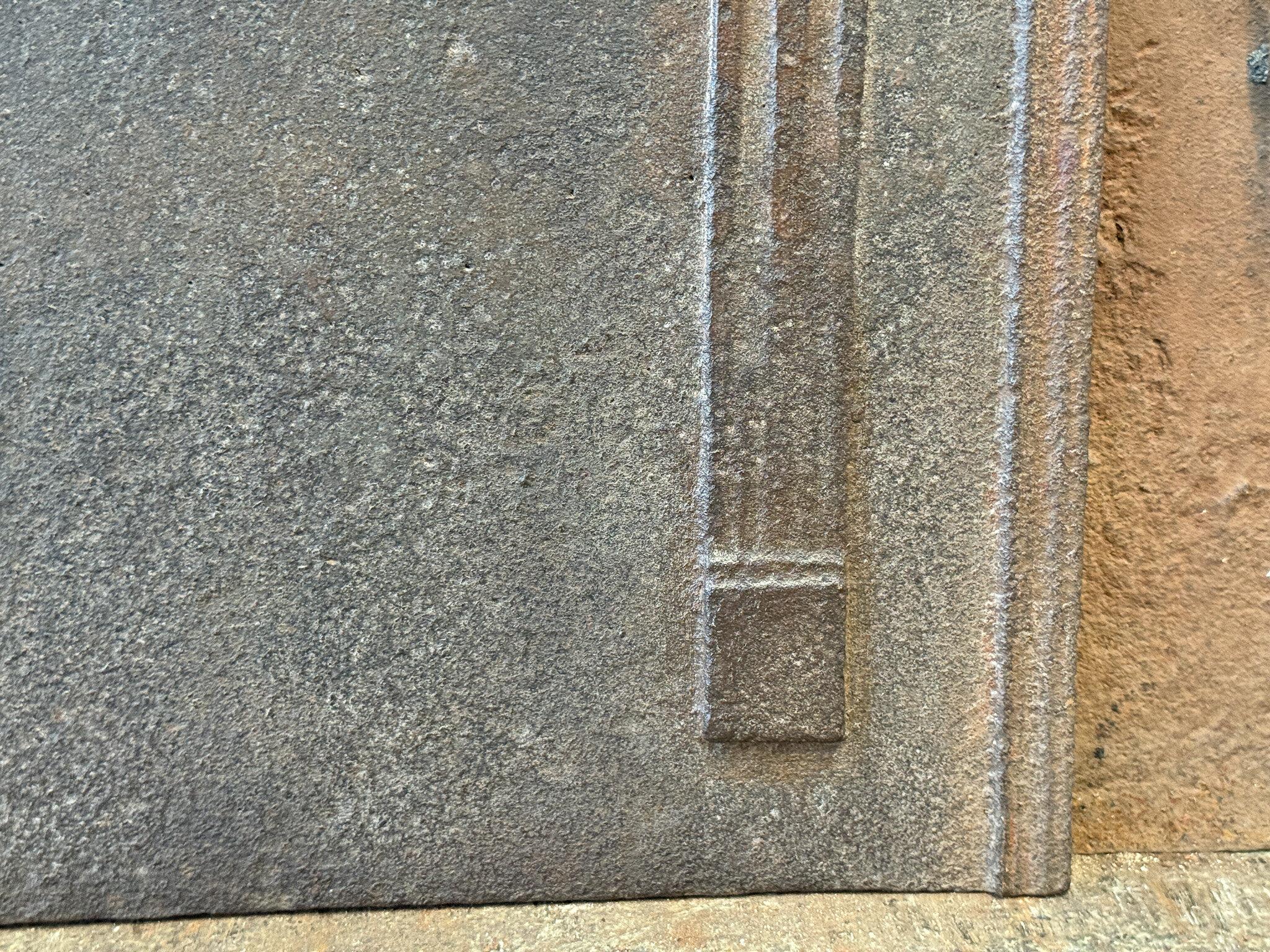 French 'Pillars of Freedom' Fireback / Backsplash, 18th - 19th C., Neoclassical For Sale 3