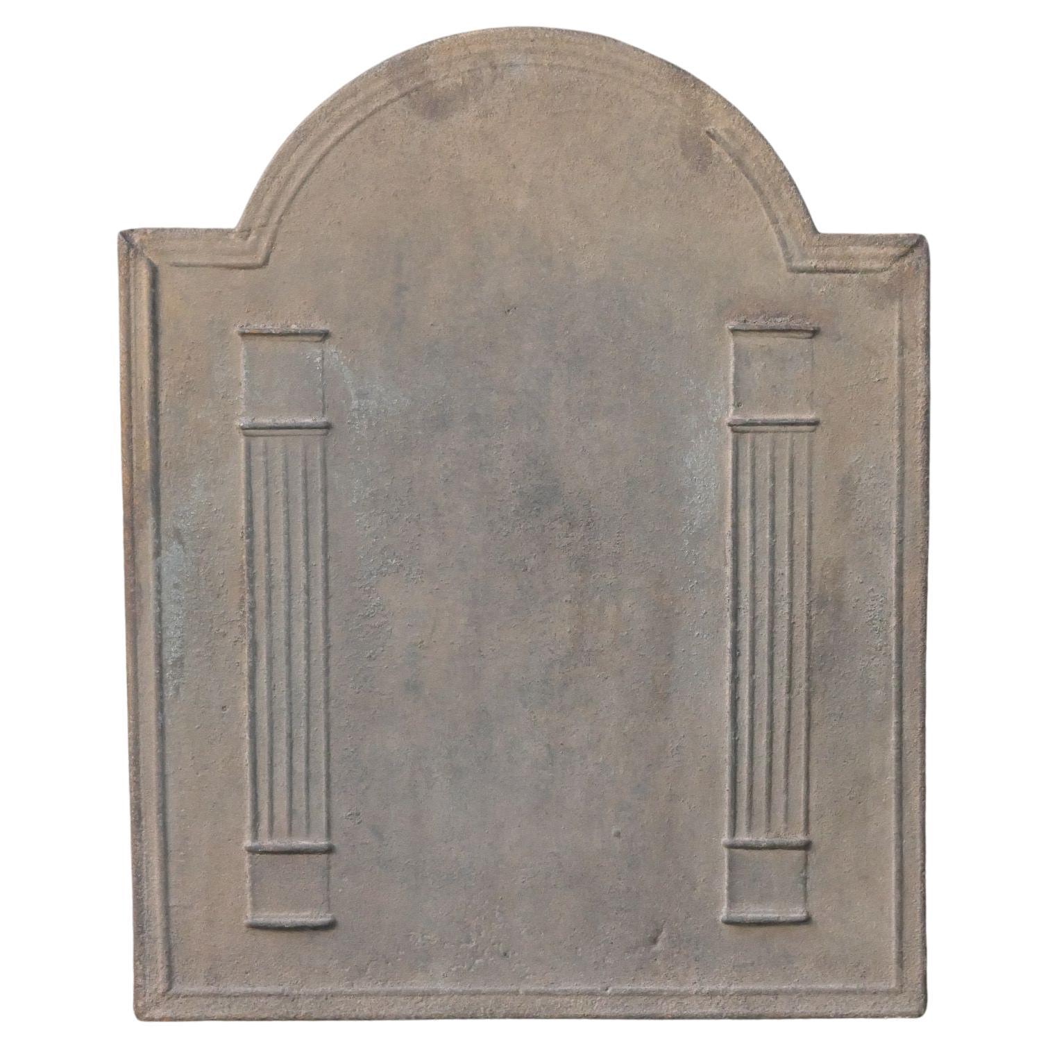 French 'Pillars of Freedom' Fireback / Backsplash, 18th - 19th C., Neoclassical