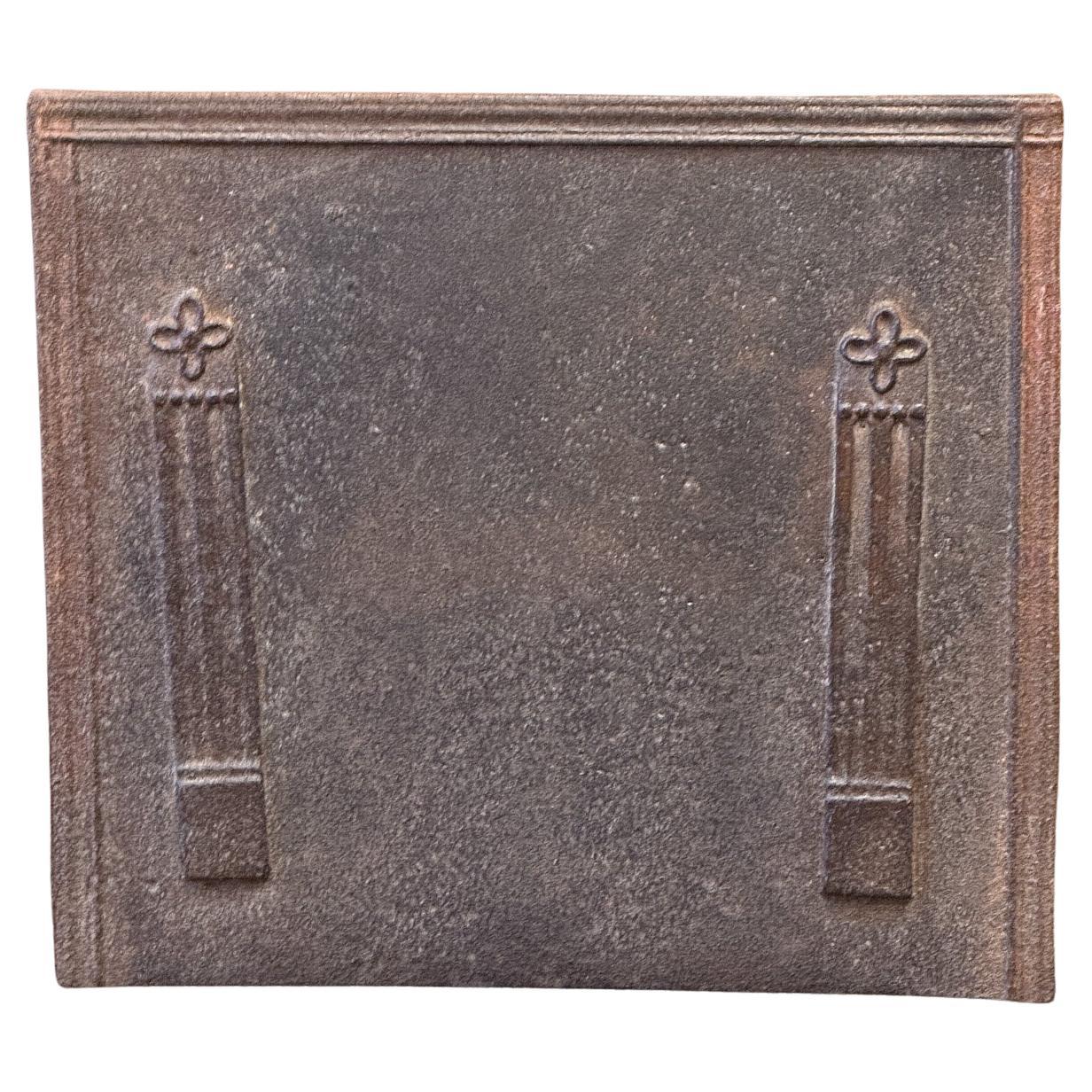 French 'Pillars of Freedom' Fireback / Backsplash, 18th - 19th C., Neoclassical For Sale