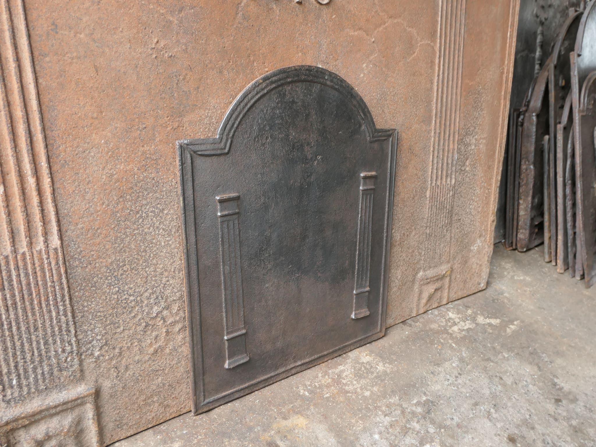 French 'Pillars of Freedom' Fireback / Backsplash, 18th - 19th C. Neoclassical P For Sale 3