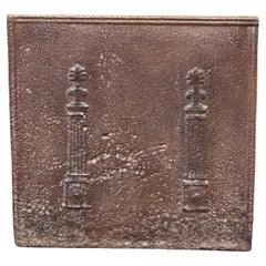French 'Pillars of Freedom' Fireback / Backsplash, 18th - 19th C, Neoclassical P
