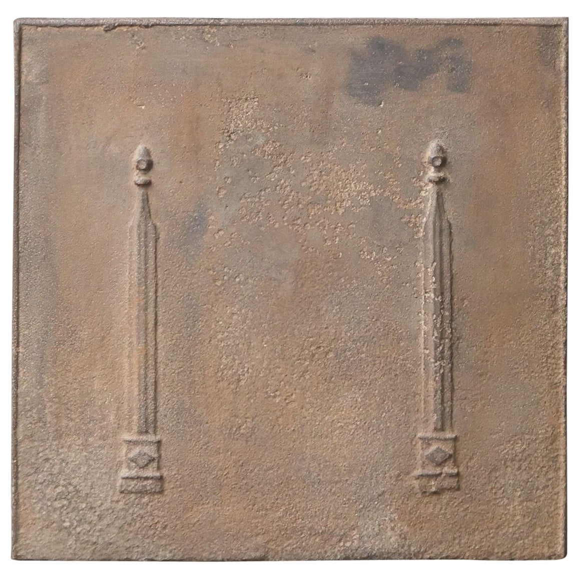 Plaque de cheminée « Pillars of Freedom » française, 18e - 19e siècle