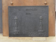 Plaque de cheminée / dosseret "Piliers de la liberté", 19e siècle