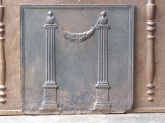 French 'Pillars of Freedom' Fireback / Backsplash, 19th Century