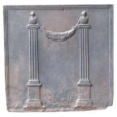 Antique French 'Pillars of Freedom' Fireback / Backsplash, 19th Century