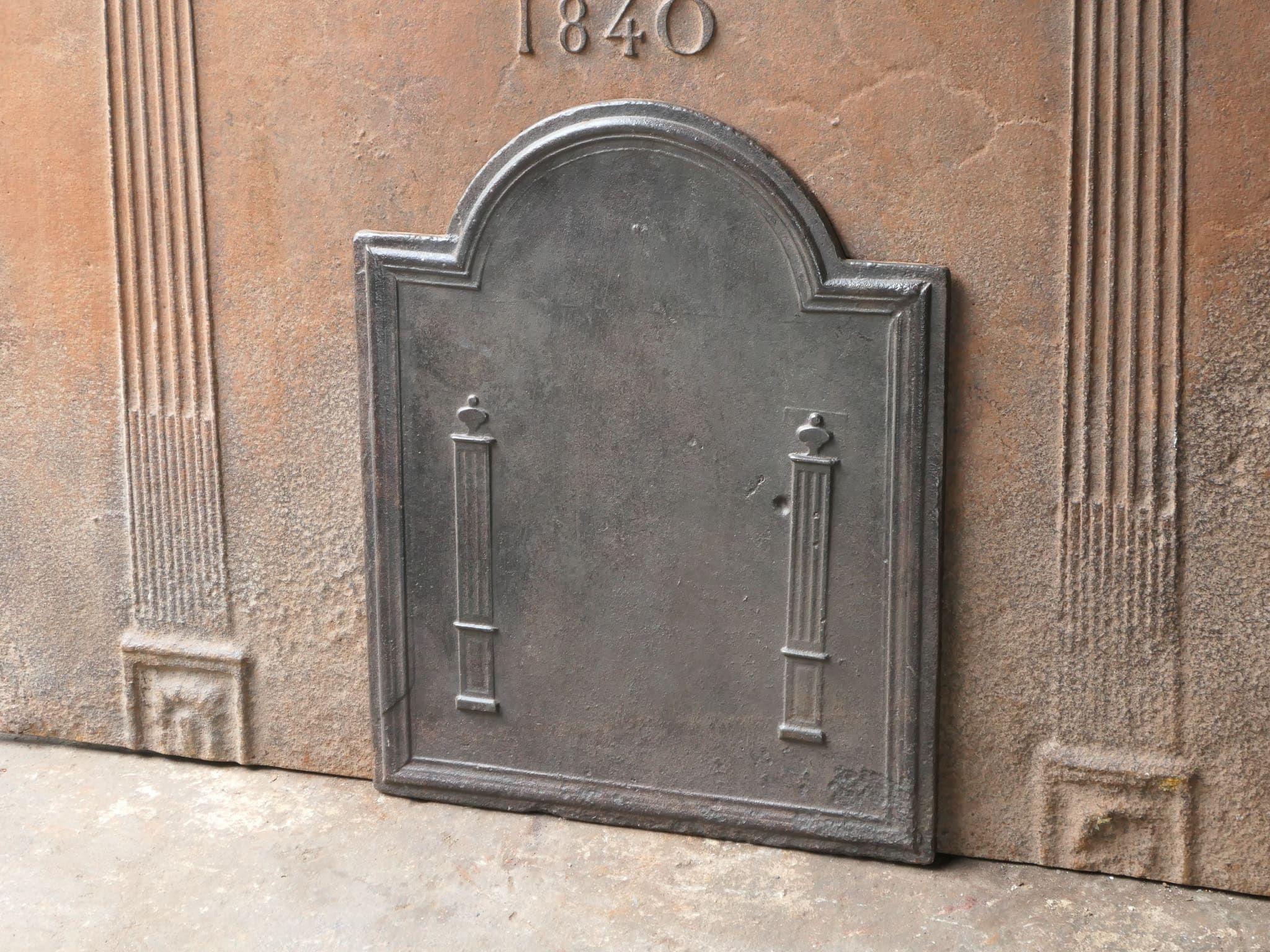 Français Plaque de cheminée / dosseret français 
