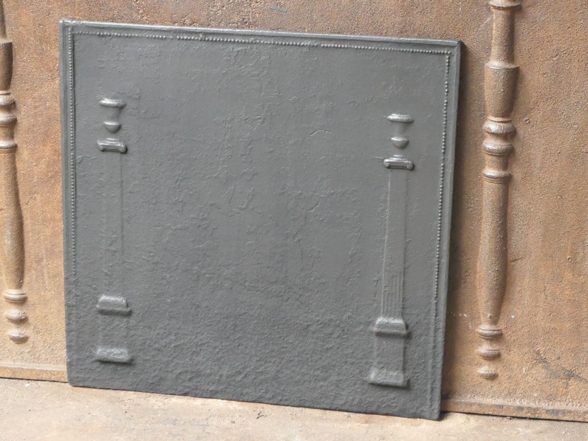 Français Plaque de cheminée / dosseret français 