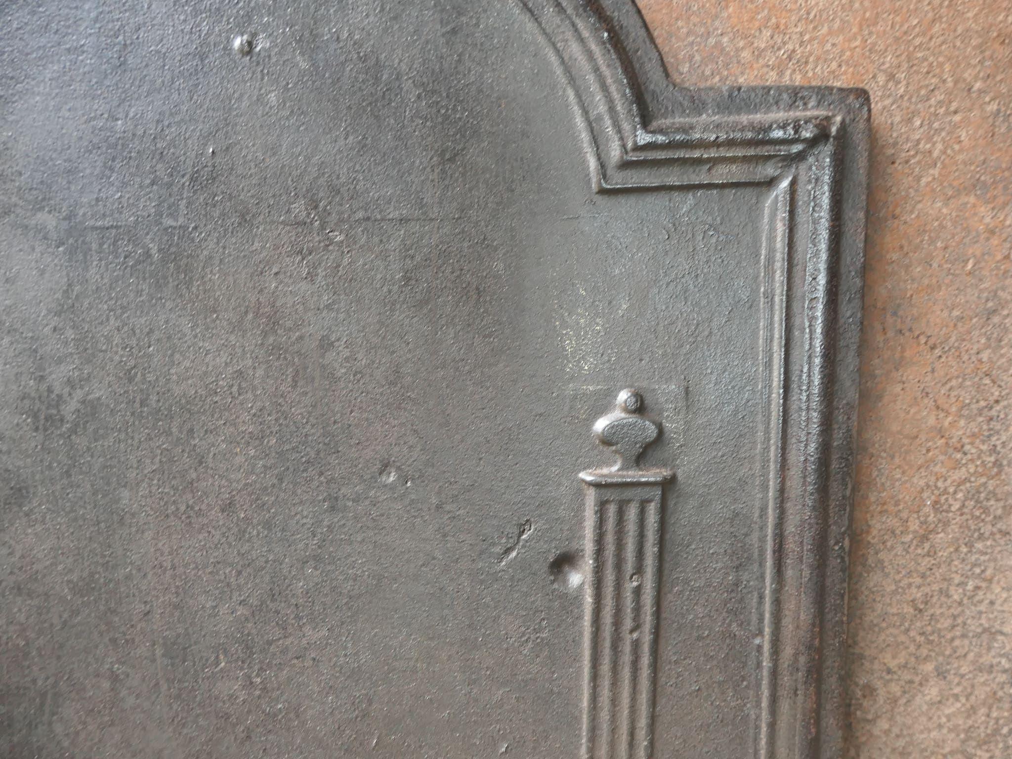 XIXe siècle Plaque de cheminée / dosseret français 