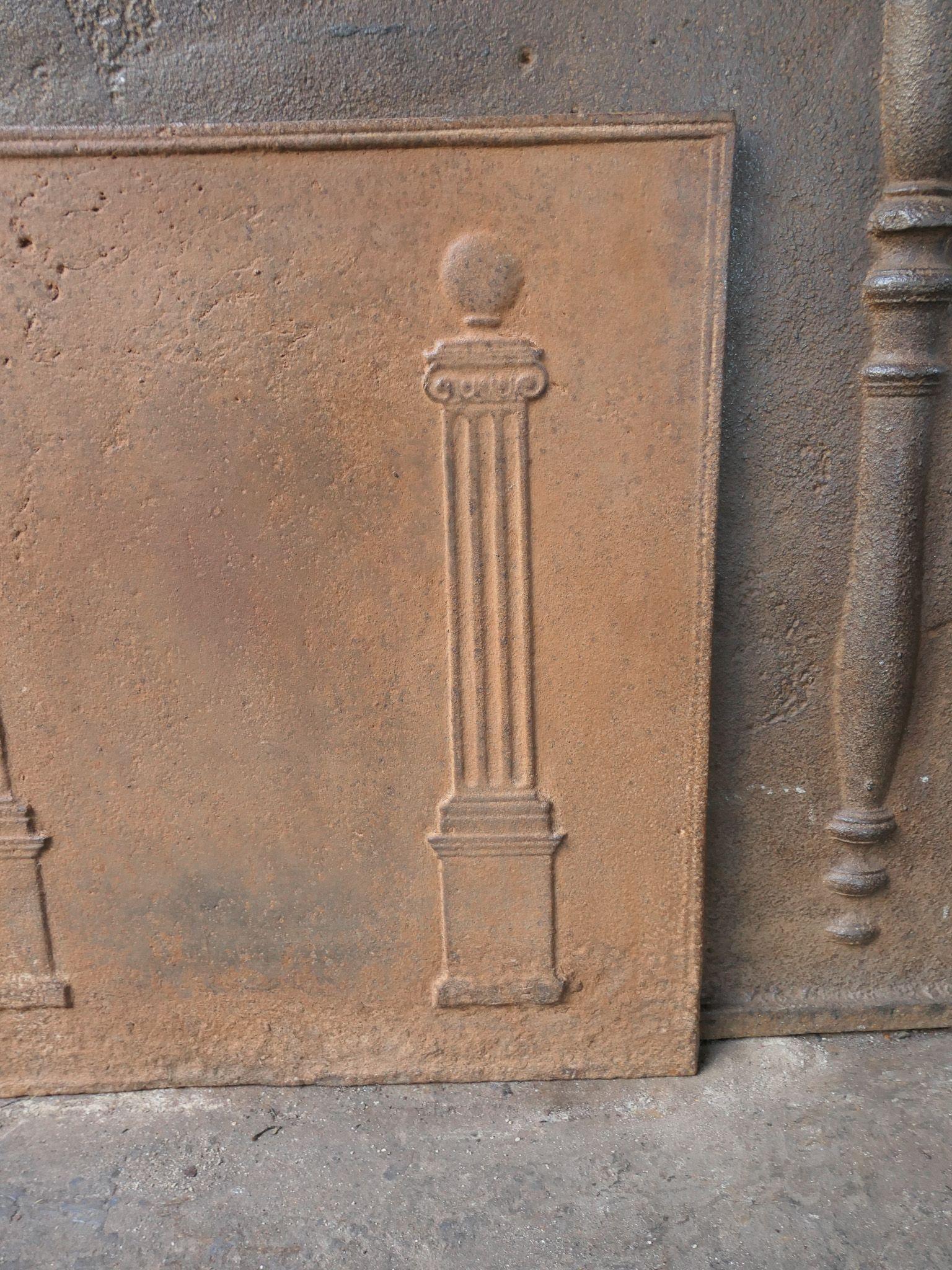 XIXe siècle Plaque de cheminée / dosseret français 