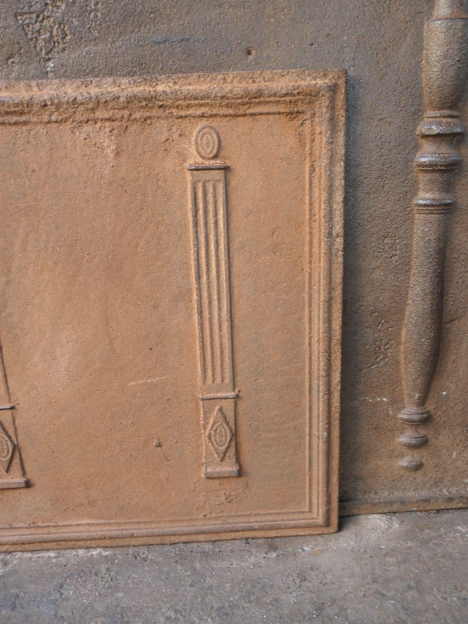 XIXe siècle Plaque de cheminée / dosseret français 