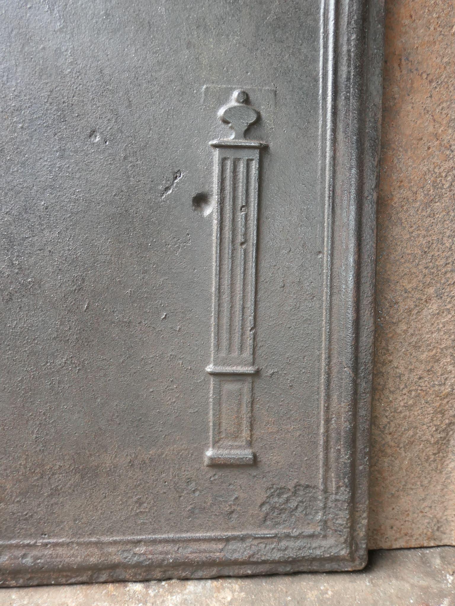 Fer Plaque de cheminée / dosseret français 