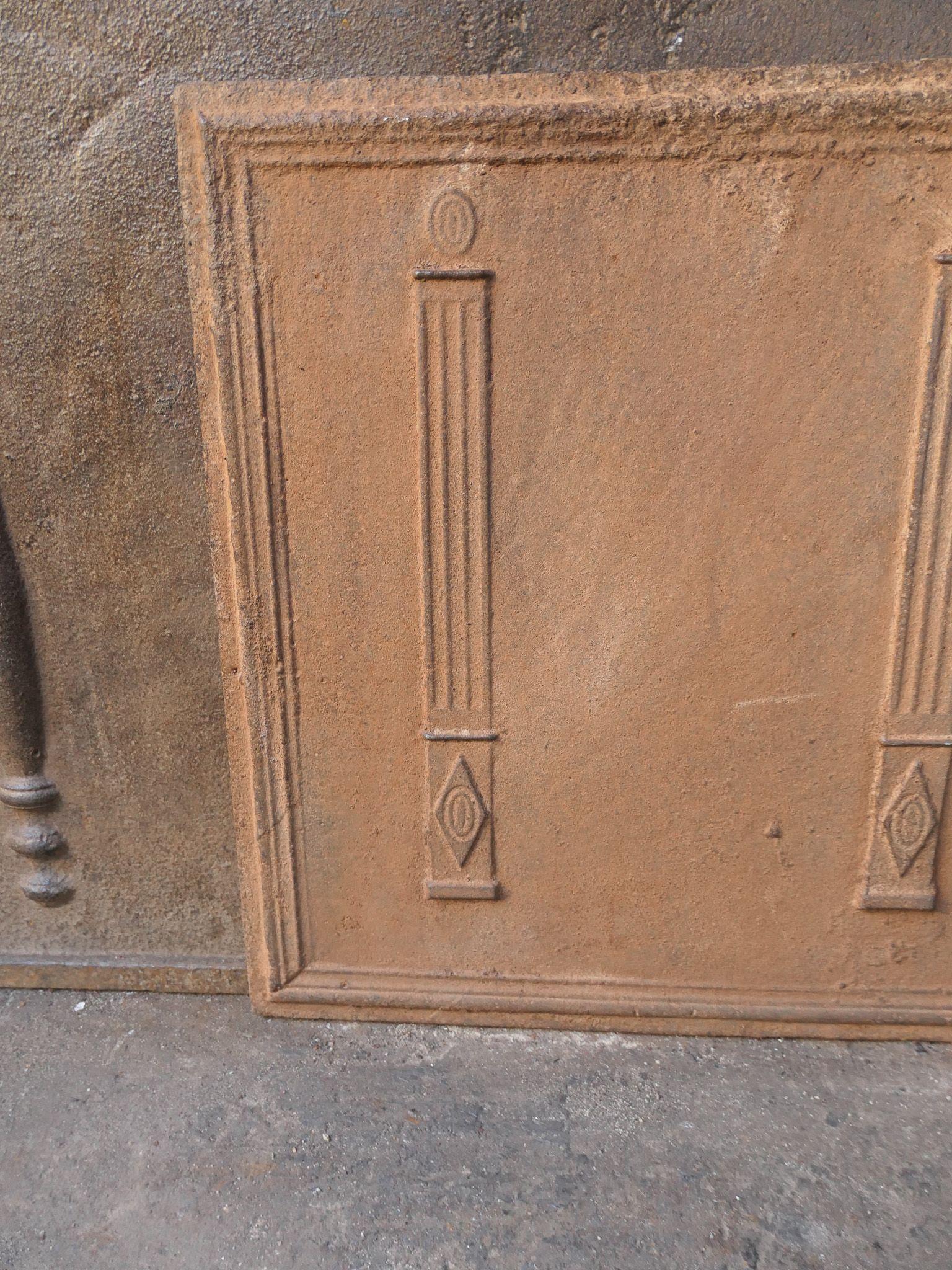 Fer Plaque de cheminée / dosseret français 