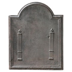 Plaque de cheminée / dosseret français "Piliers de la liberté", début du C.C.