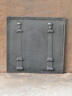 French 'Pillars of Freedom' Fireback / Backsplash, Early 19th Century