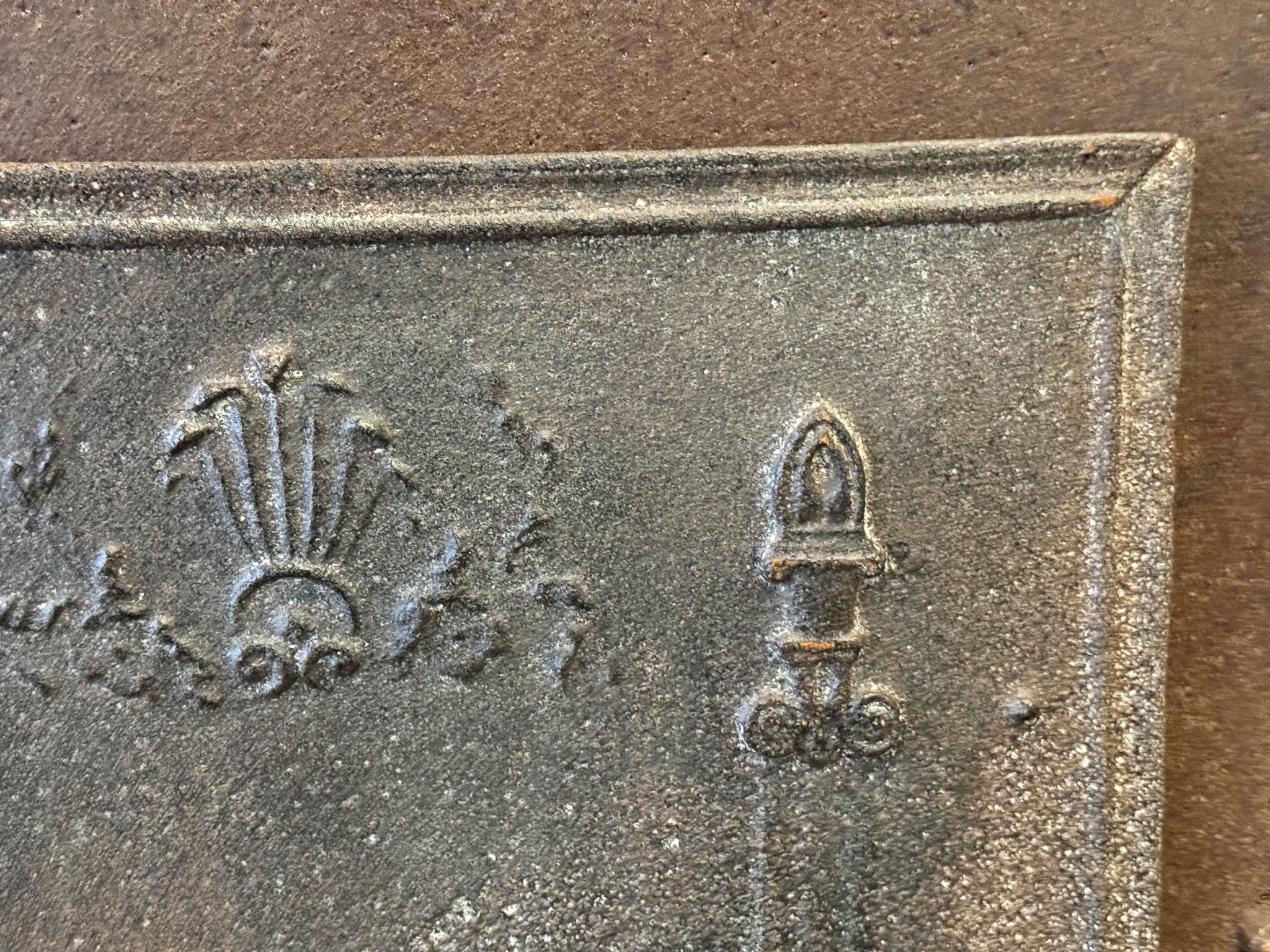 Plaque de cheminée / dosseret 