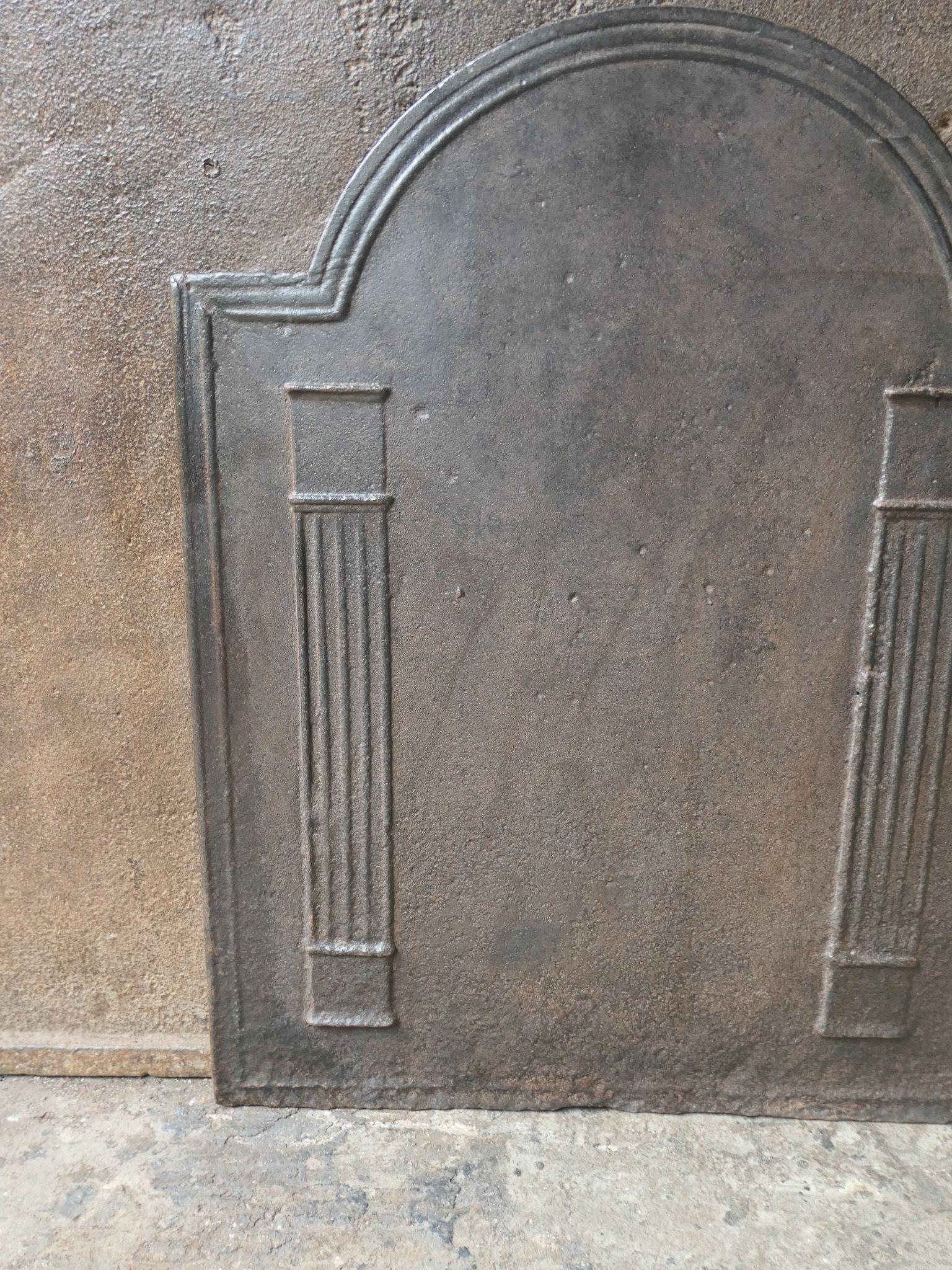 French 'Pillars of Freedom' Fireback / Backsplash, Early 19th Century For Sale 2