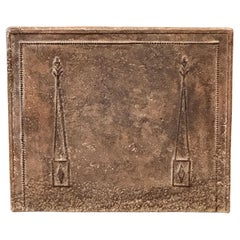 Plaque de cheminée / dosseret "Piliers de la liberté", début du 19e siècle