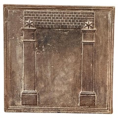 Plaque de cheminée / dosseret "Piliers de la liberté", début du 19e siècle