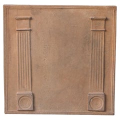 Plaque de cheminée / dosseret "Piliers de la liberté", début du 19e siècle