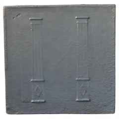Plaque de cheminée / dosseret "Piliers de la liberté", début du 19e siècle