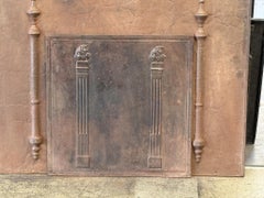 French 'Pillars of Freedom' Fireback / Backsplash, Neoclassical Period, 19th C.