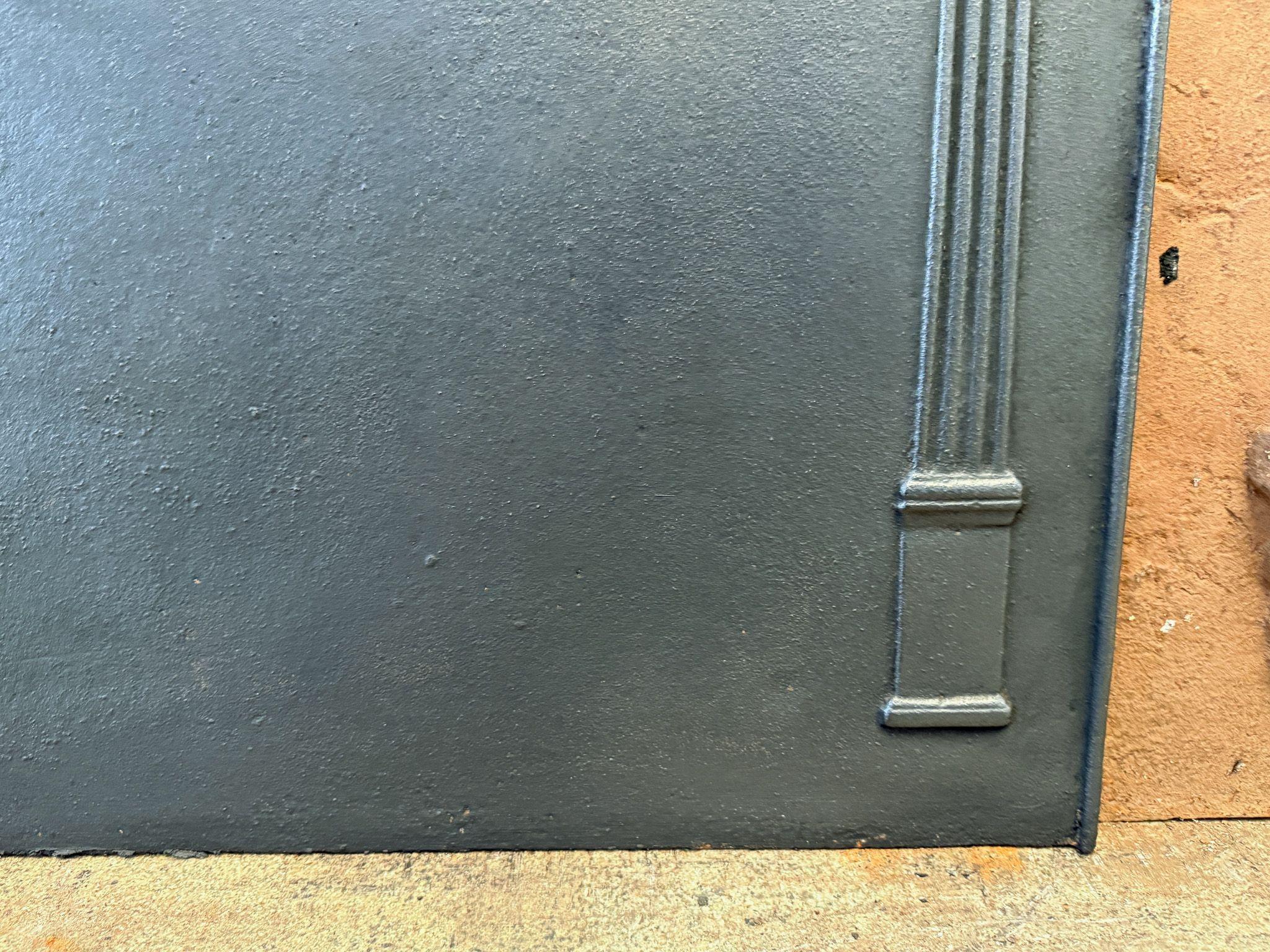 Cast French 'Pillars of Freedom' Fireback / Backsplash, Neoclassical Period, 19th C. For Sale