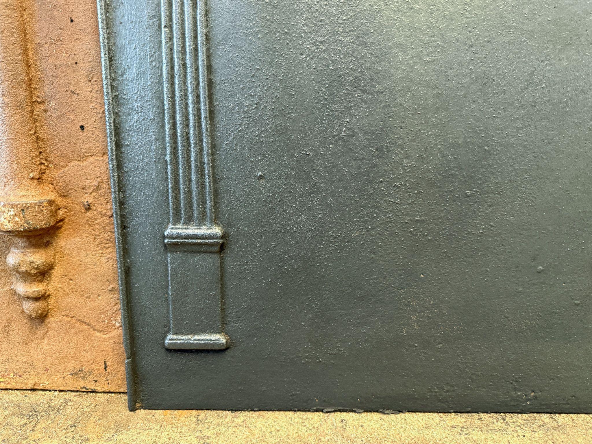 French 'Pillars of Freedom' Fireback / Backsplash, Neoclassical Period, 19th C. For Sale 1