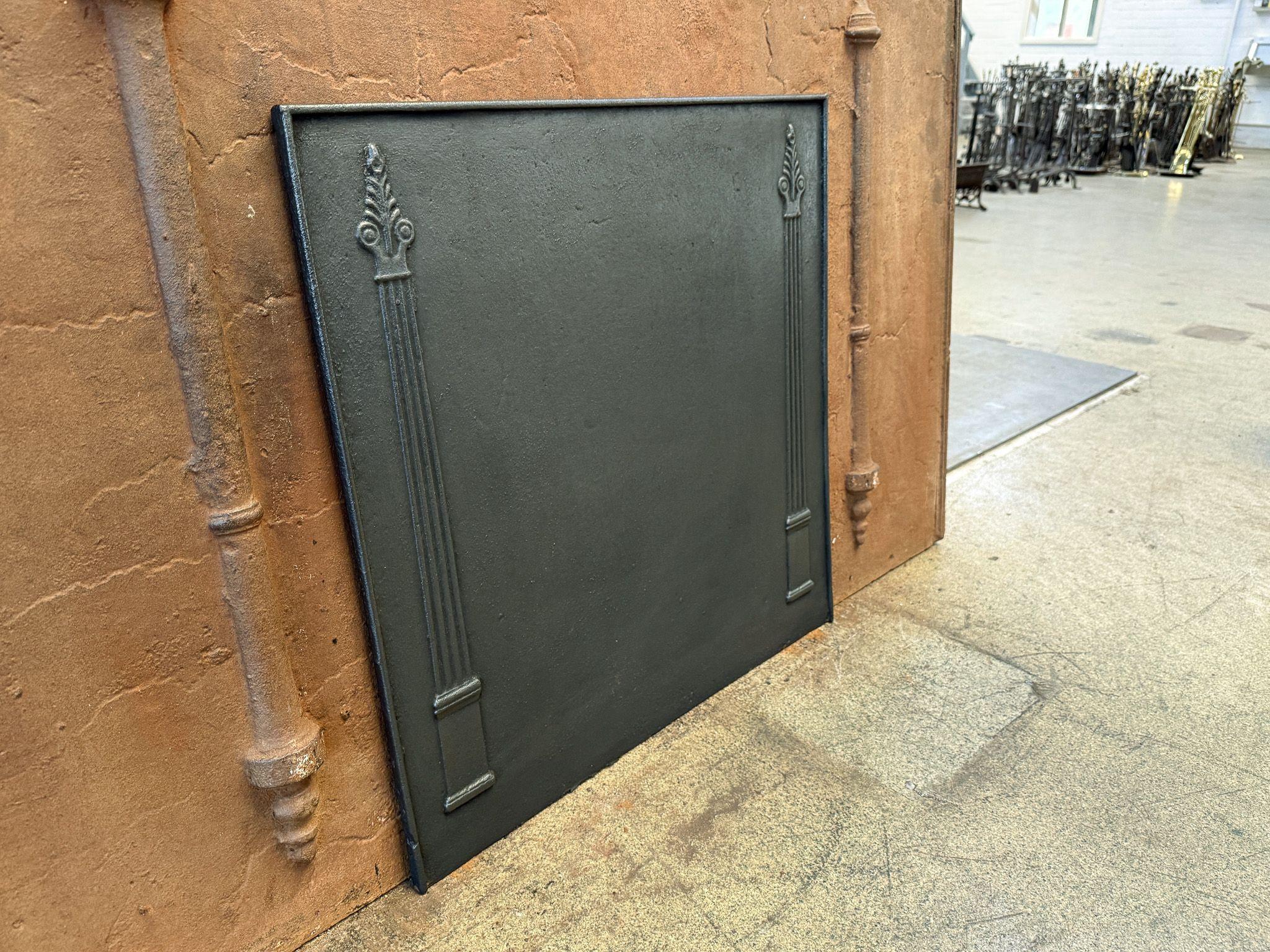 French 'Pillars of Freedom' Fireback / Backsplash, Neoclassical Period, 19th C. For Sale 3