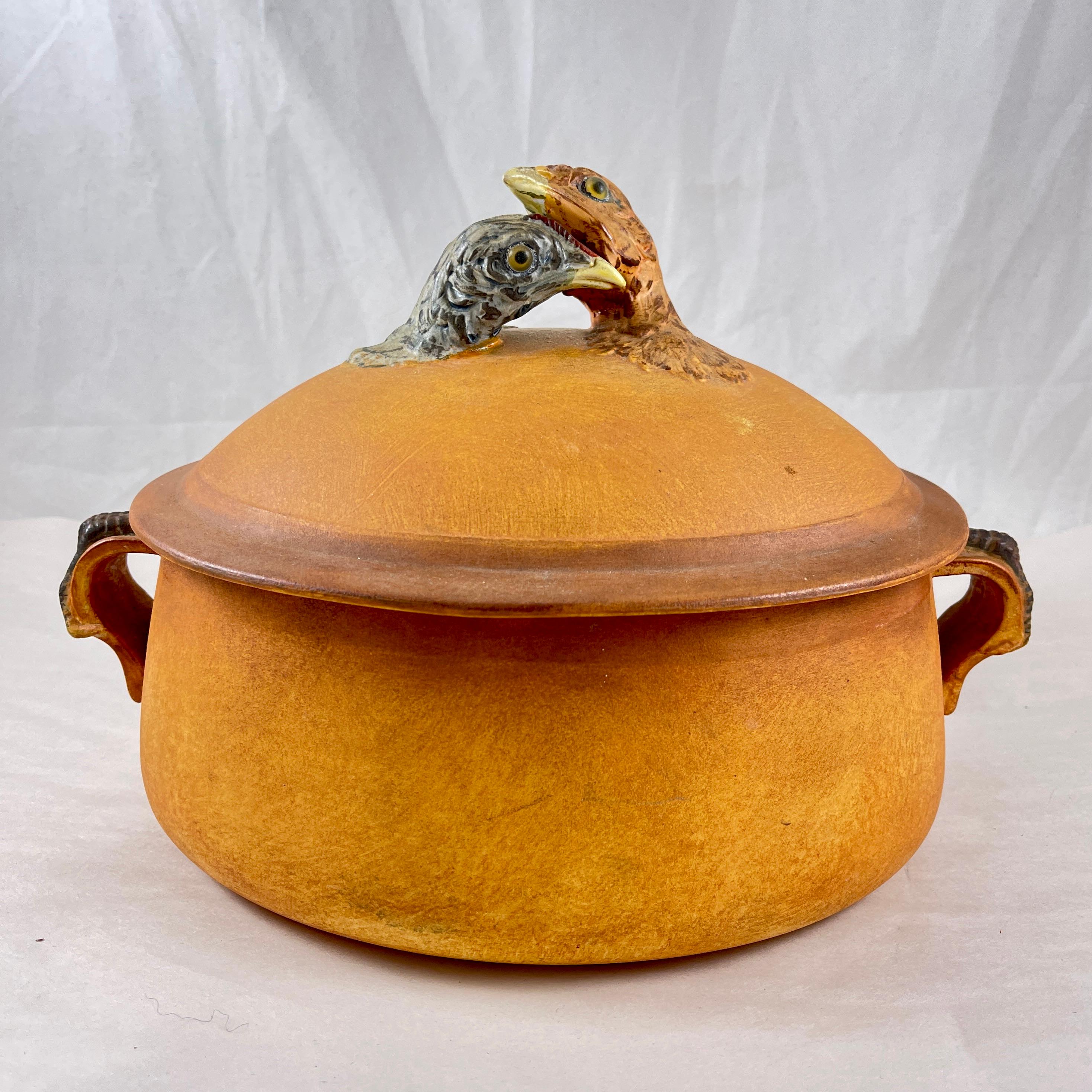 French Provincial French Pillivuyt Porcelain Large Chicken Tureen or Roaster For Sale