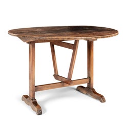 French Pine and Fruitwood Wine Tasting Table