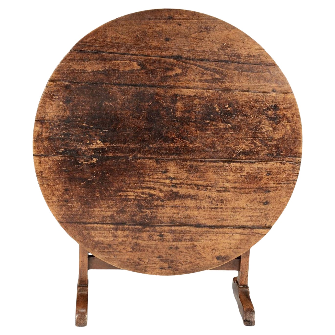 Mesa de cata de vino de pino francés y madera de frutal