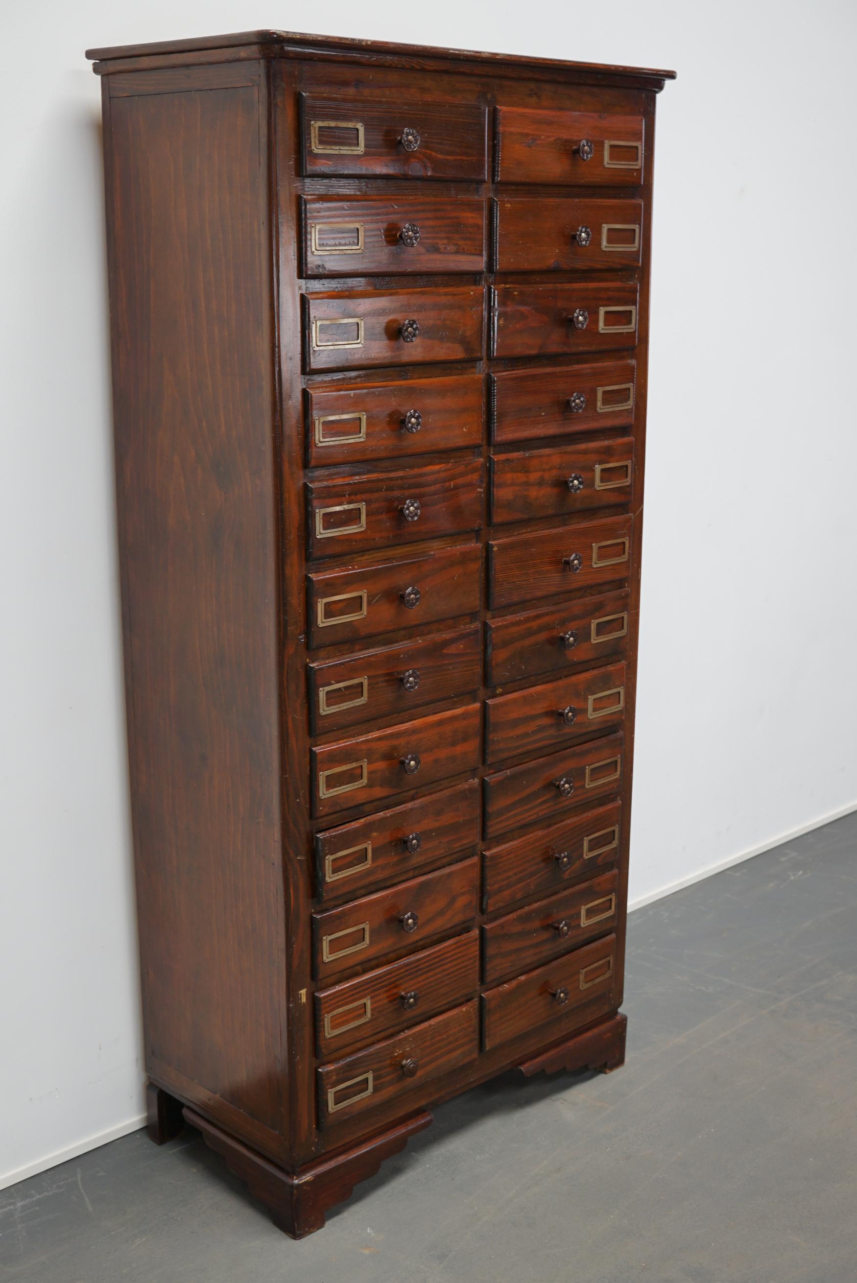 French Pine Apothecary Bank of Drawers, 1950s 1