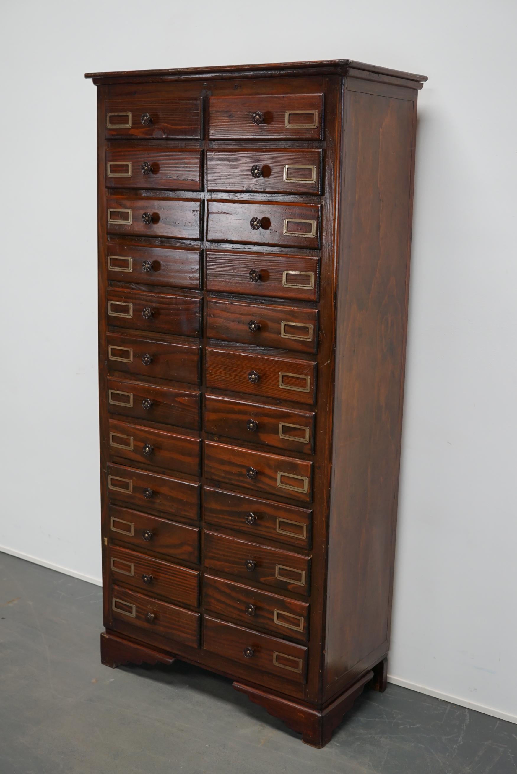 French Pine Apothecary Bank of Drawers, 1950s 3