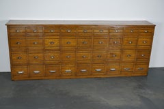 French Pine Apothecary Cabinet in Faux Oak Paint