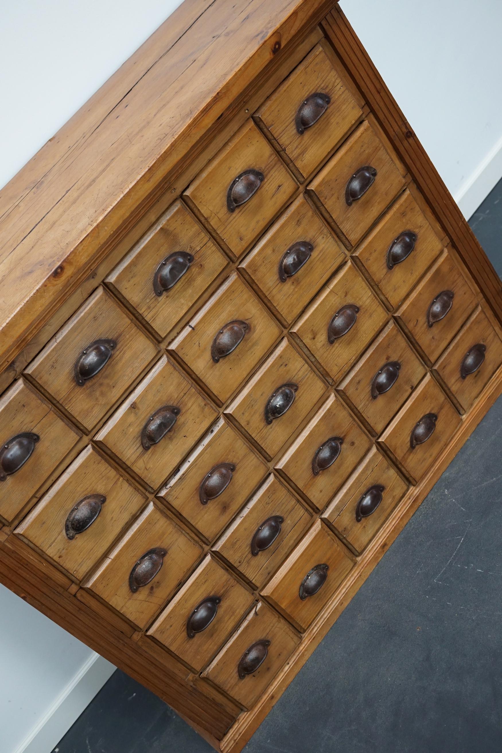 French Pine Apothecary Cabinet or Bank of Drawers, Mid 20th Century 1